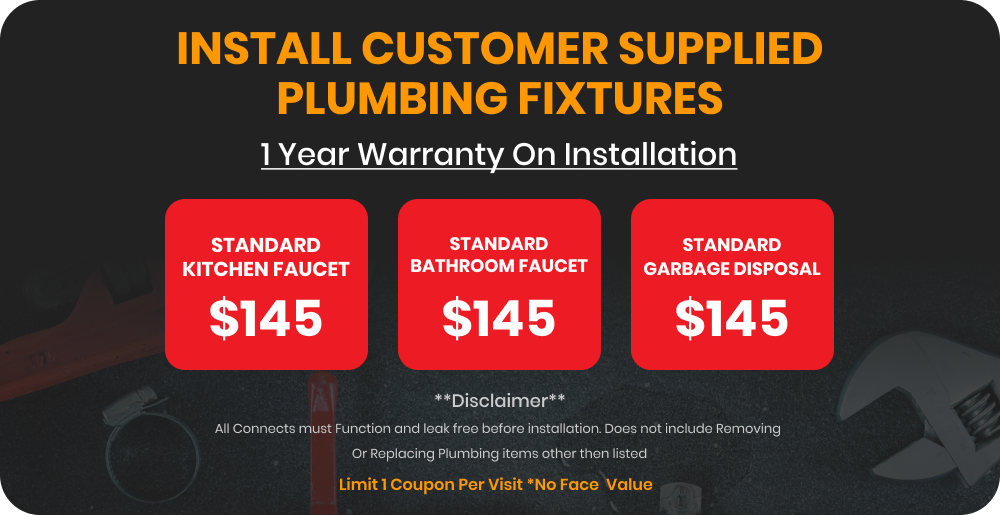 Install Customer Supplied Plumbing Fixtures